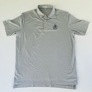 Peter Millar Summer Comfort ROYAL DOWN GOLF CLUB Grey Pinstripes Shirt Size XL